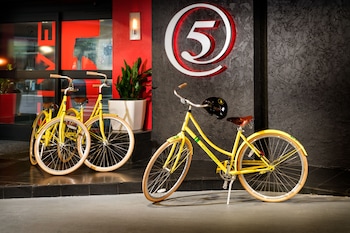 Bicycling at Staypineapple, Hotel FIVE, Downtown Seattle