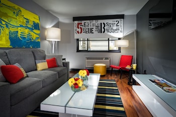 40-inch flat-screen TV with cable channels, TV, Netflix at Staypineapple, Hotel FIVE, Downtown Seattle