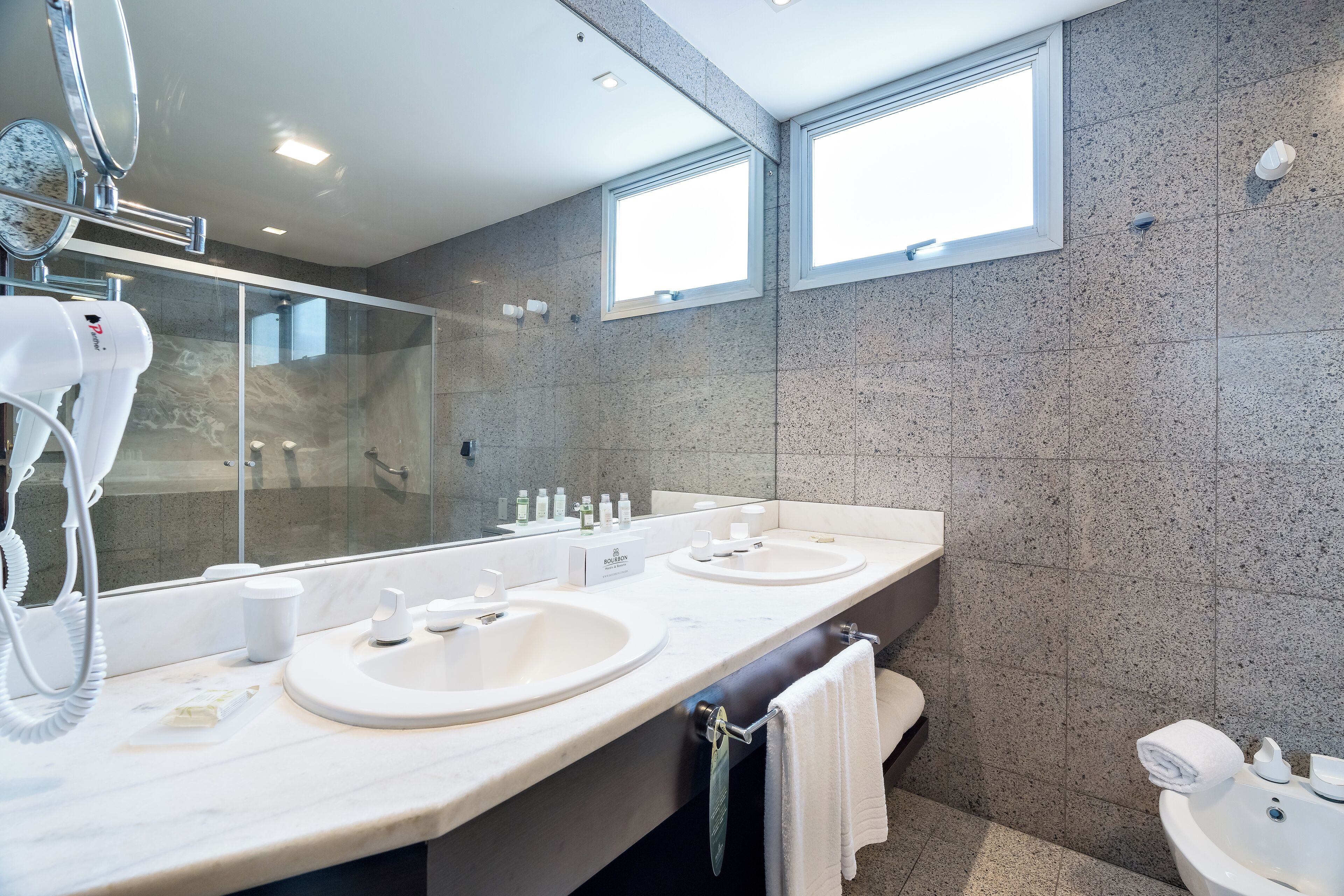 executive studio suite, 1 king bed | bathroom | shower, designer toiletries, hair dryer, bidet