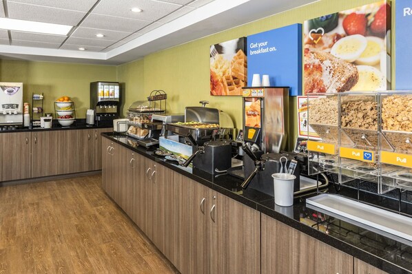 Free daily buffet breakfast