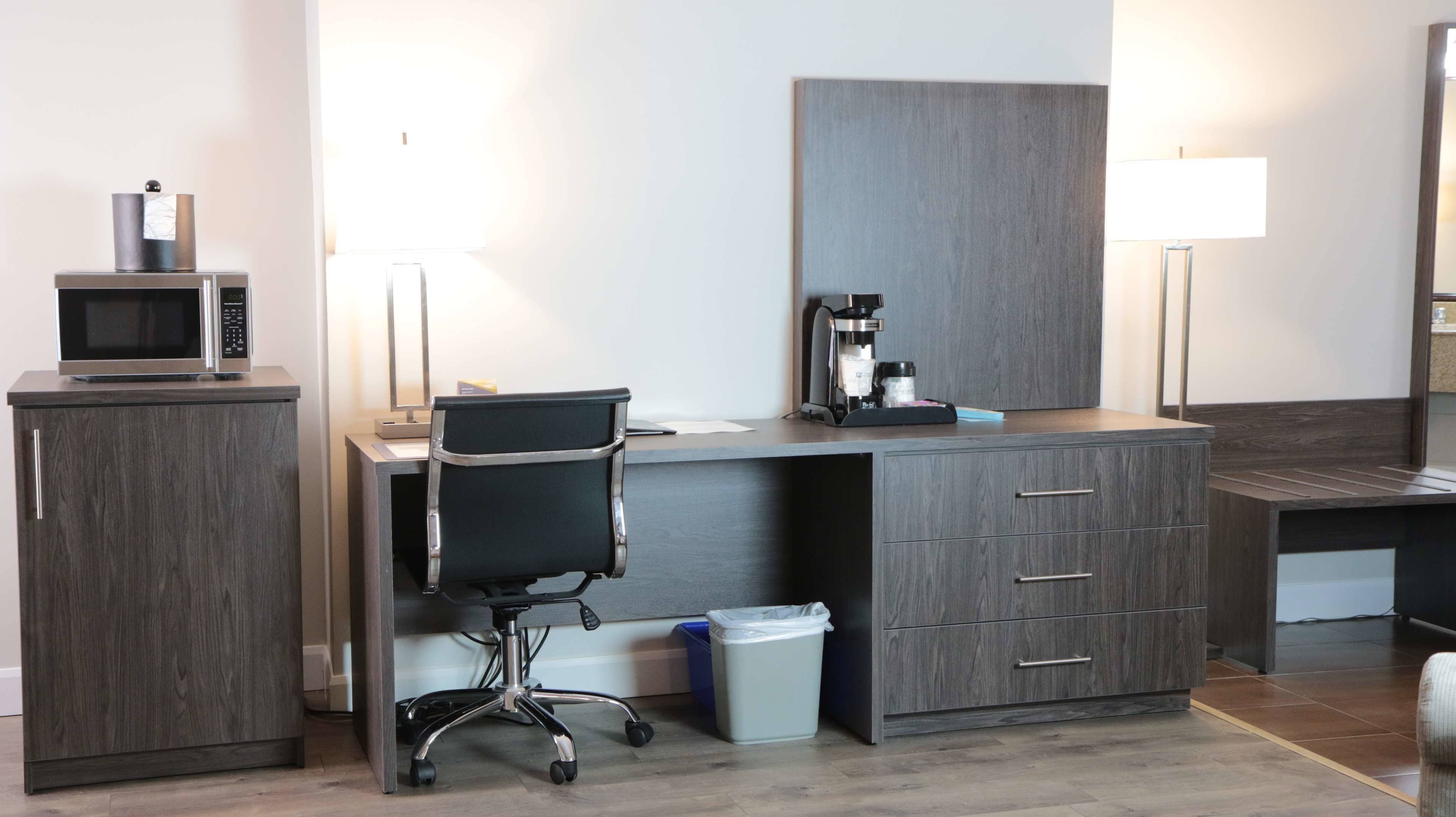 select comfort beds, blackout curtains, iron/ironing board