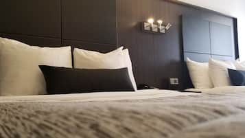 Select Comfort beds, blackout drapes, iron/ironing board