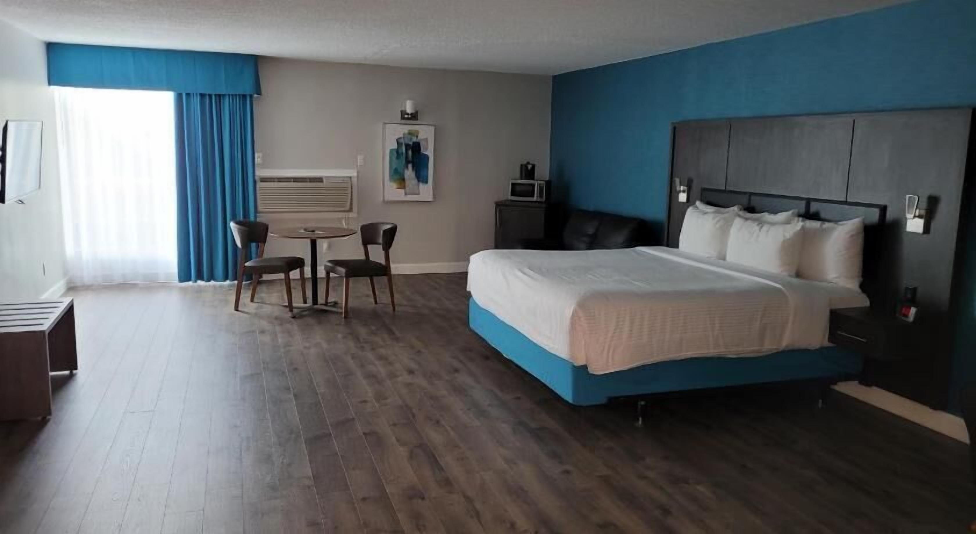 Select Comfort beds, blackout drapes, iron/ironing board