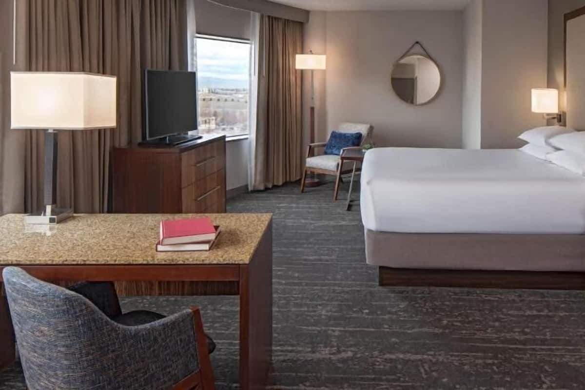 Premium bedding, down comforters, pillowtop beds, in-room safe
