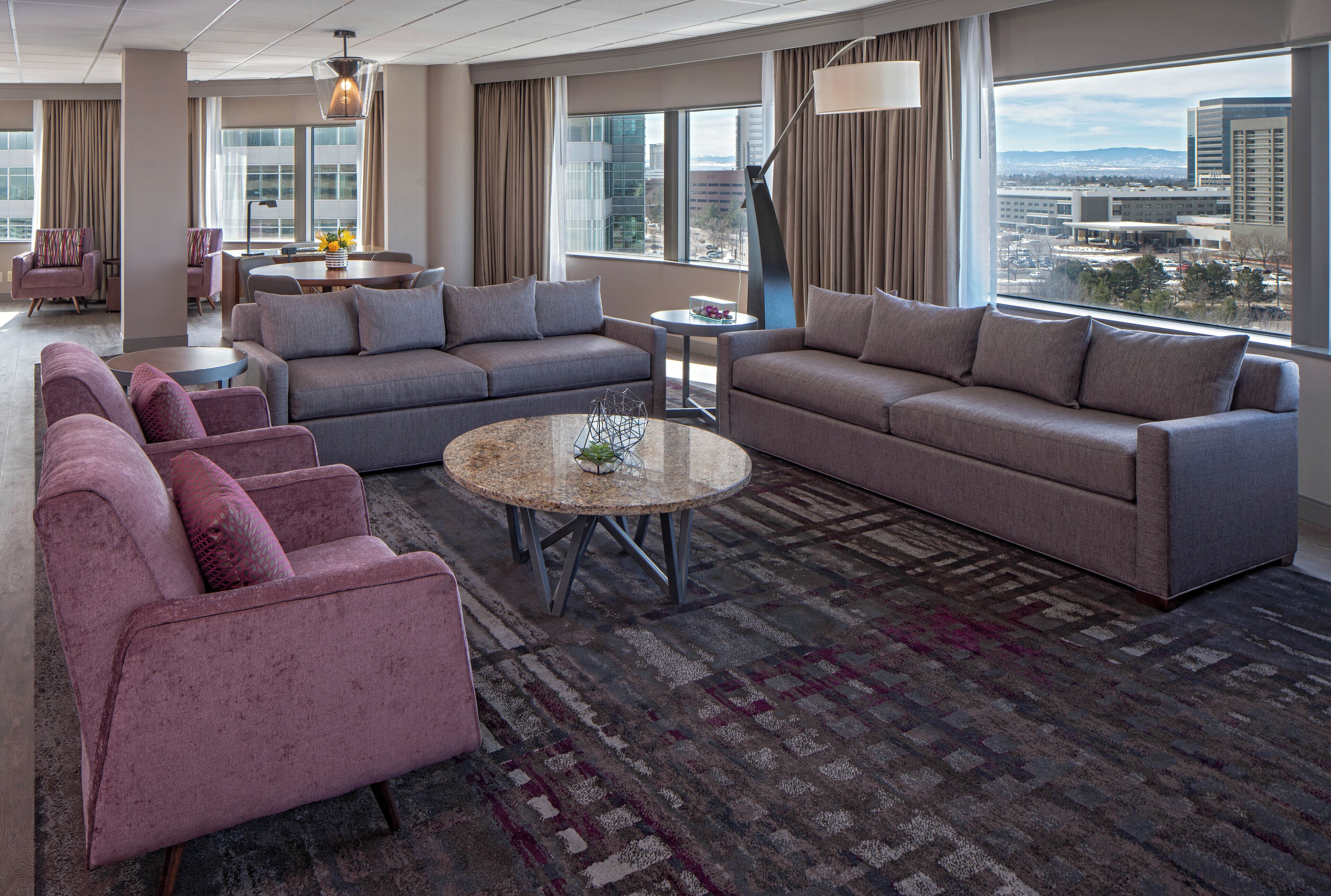 Premium bedding, down comforters, pillowtop beds, in-room safe