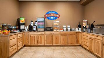 Free daily self-serve breakfast