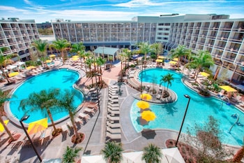 2 outdoor pools, open 7:00 AM to 10:00 PM, cabanas (surcharge) at Sheraton Orlando Lake Buena Vista Resort