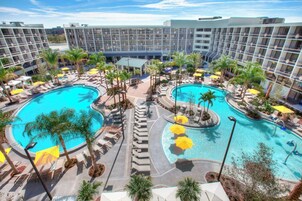 2 outdoor pools, open 8:00 AM to 10:00 PM, pool cabanas (surcharge)
