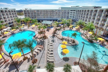 2 outdoor pools, open 8:00 AM to 10:00 PM, cabanas (surcharge) at Sheraton Orlando Lake Buena Vista Resort
