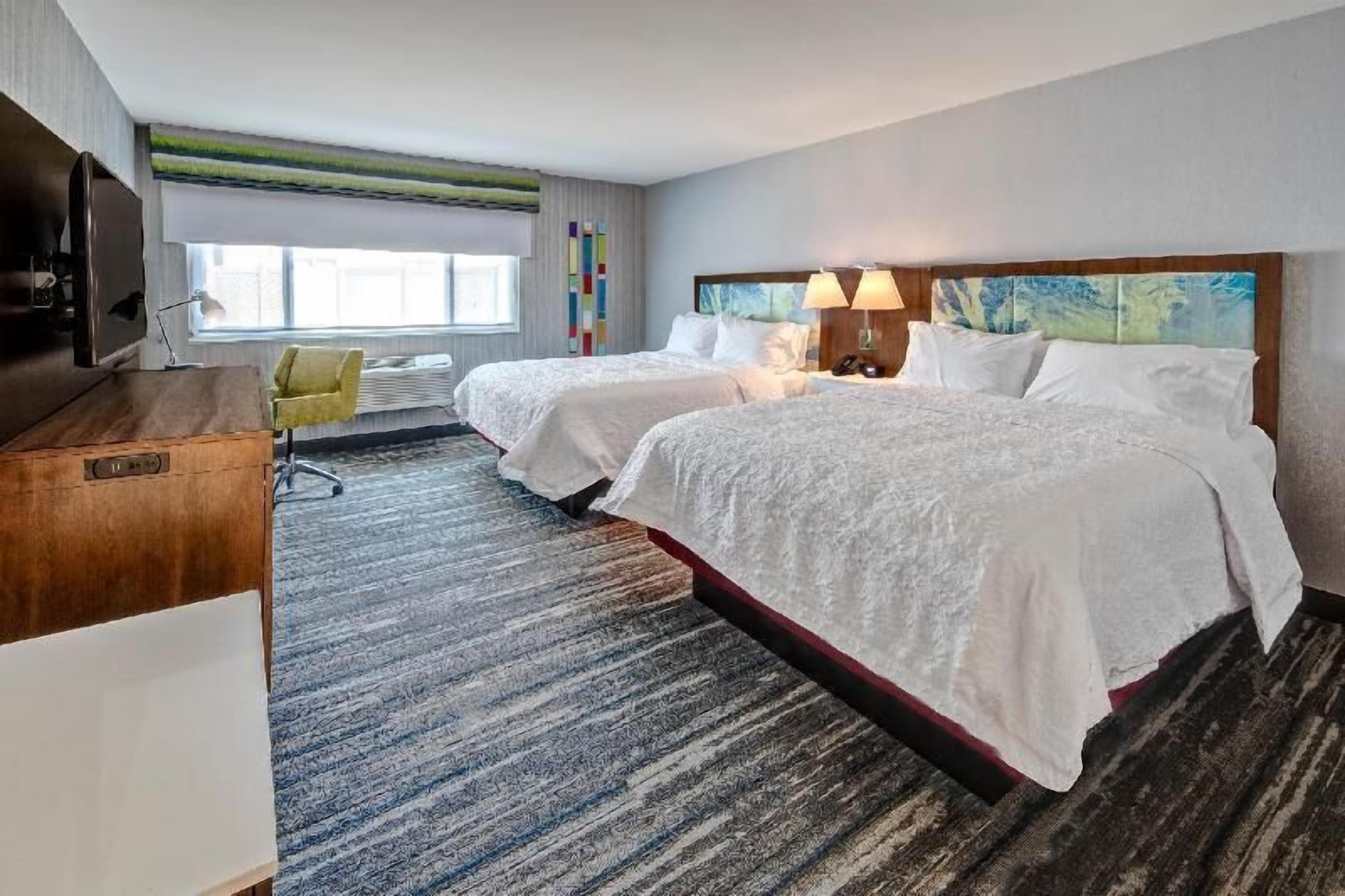 Premium bedding, desk, blackout curtains, iron/ironing board
