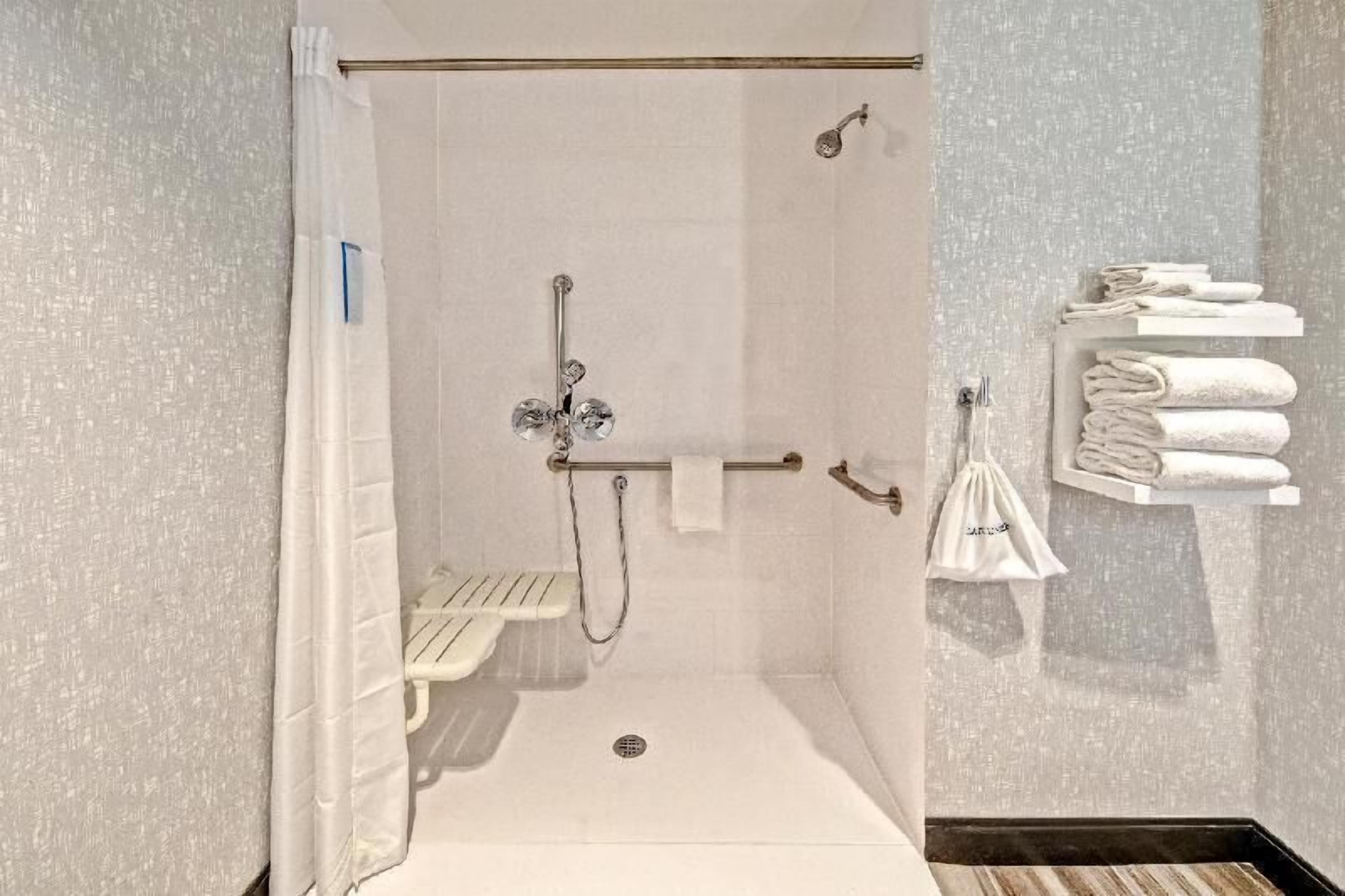 Hair dryer, towels