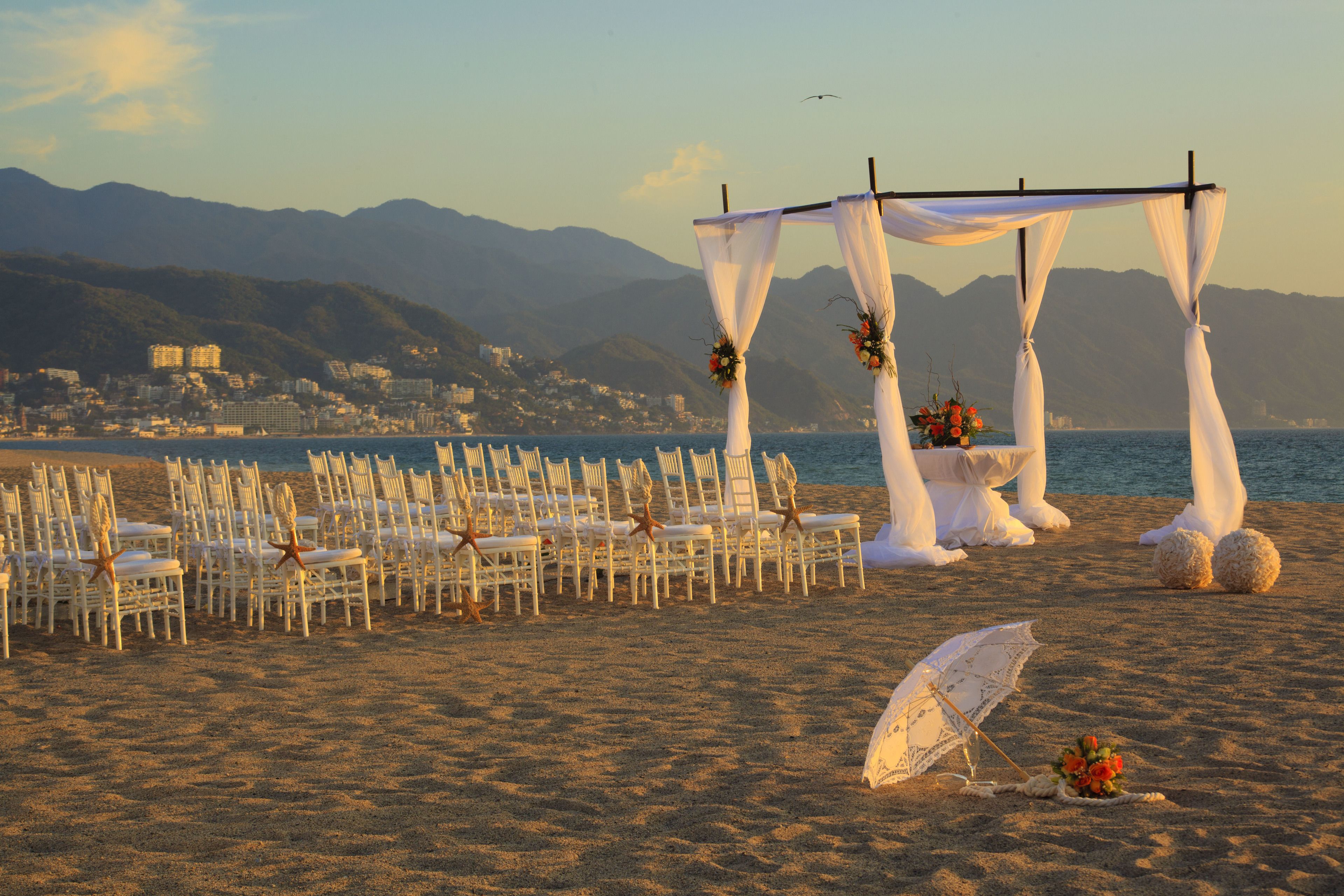 Outdoor wedding area