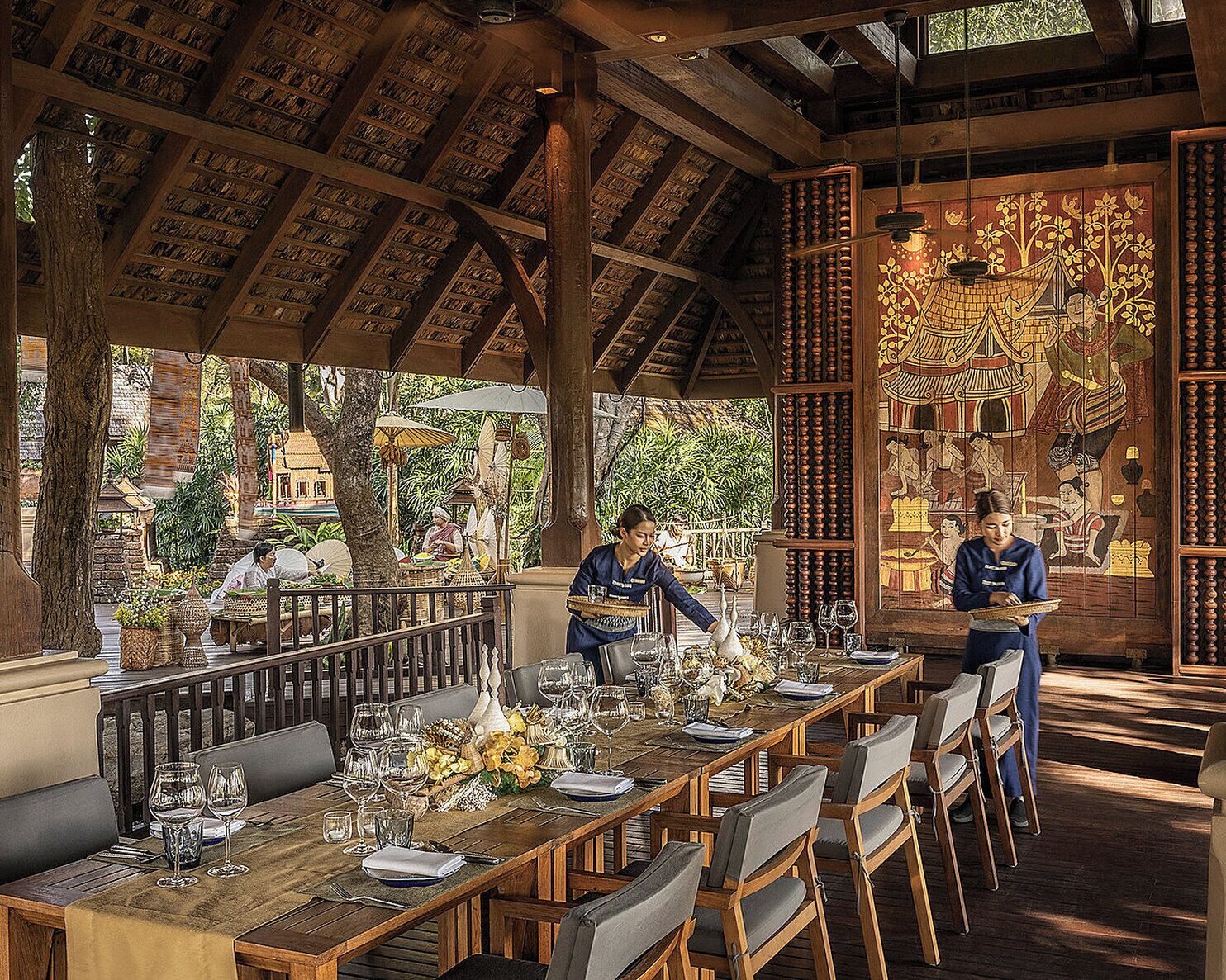 breakfast, lunch, dinner served; thai cuisine, garden views