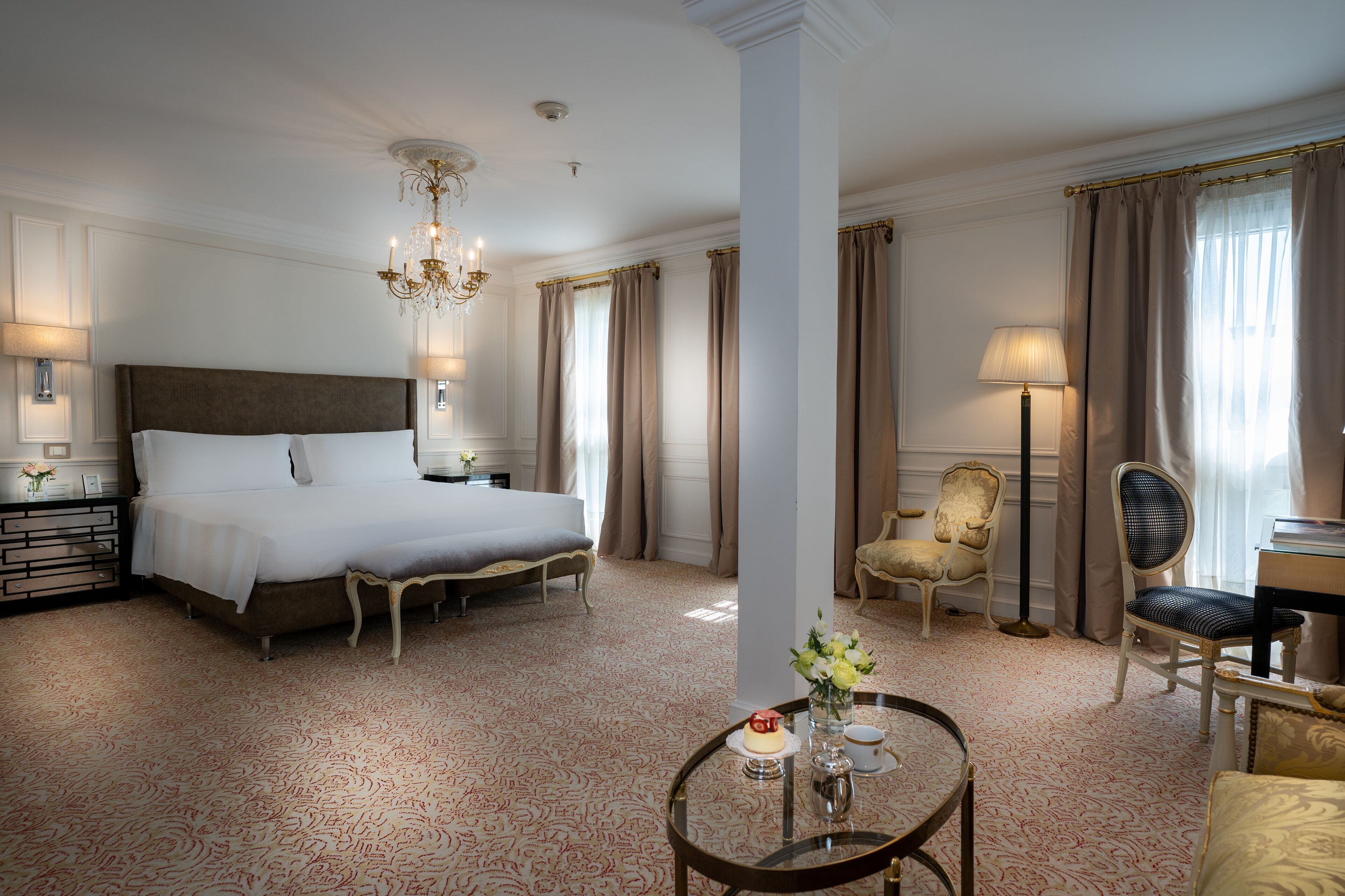 Egyptian cotton sheets, premium bedding, down duvets, pillow-top beds