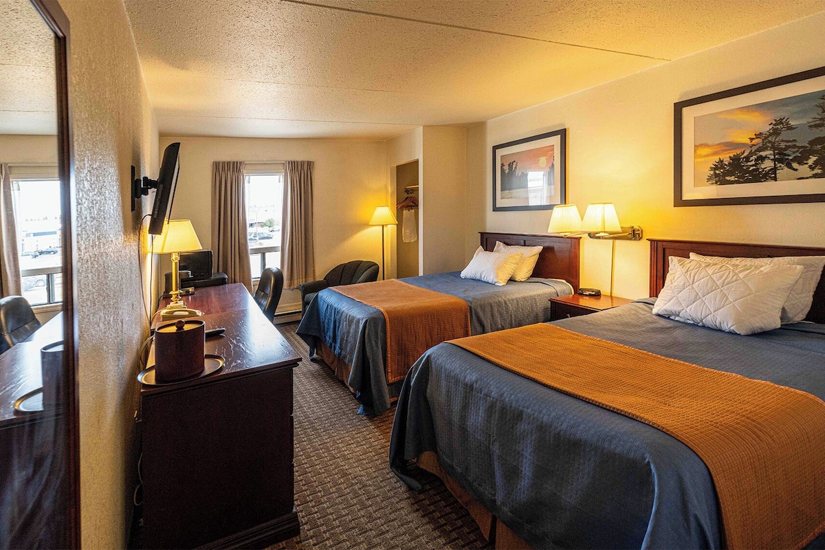 Habitación estándar, 2 camas Queen size, para no fumadores | Escritorio, cortinas blackout y tabla de planchar con plancha