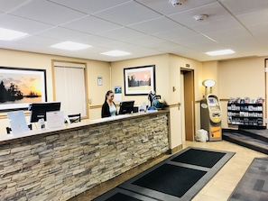 Check-in/check-out kiosk