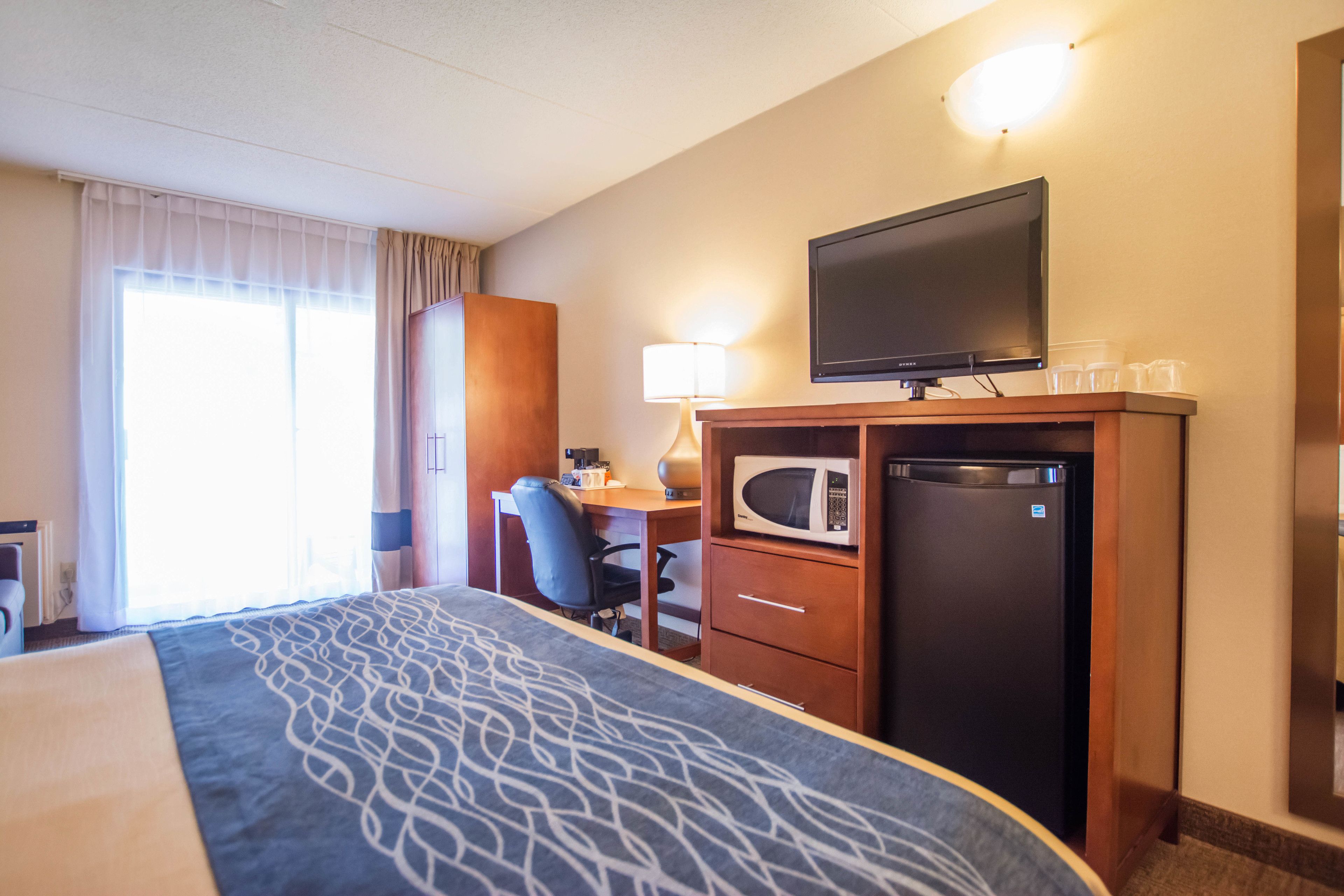 standard room, 1 queen bed with sofa bed, non smoking, ground floor | down duvets, pillow-top beds, desk, blackout curtains