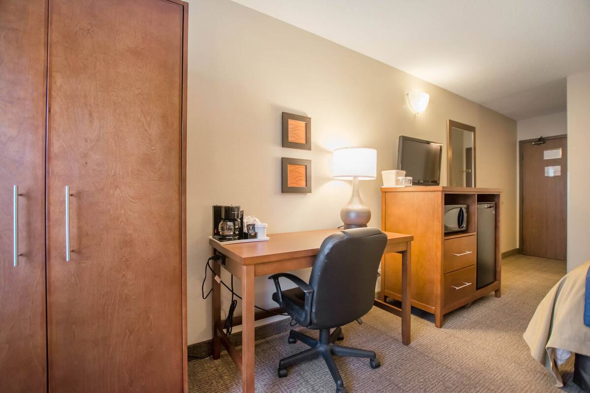 standard room, 1 queen bed, non smoking | down duvets, pillow-top beds, desk, blackout curtains