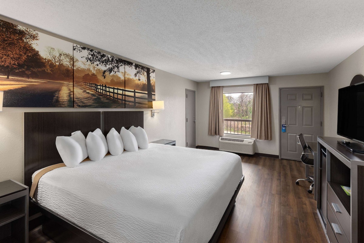 Room, 1 King Bed, Non Smoking | Iron/ironing board, free cribs/infant beds, rollaway beds, free WiFi