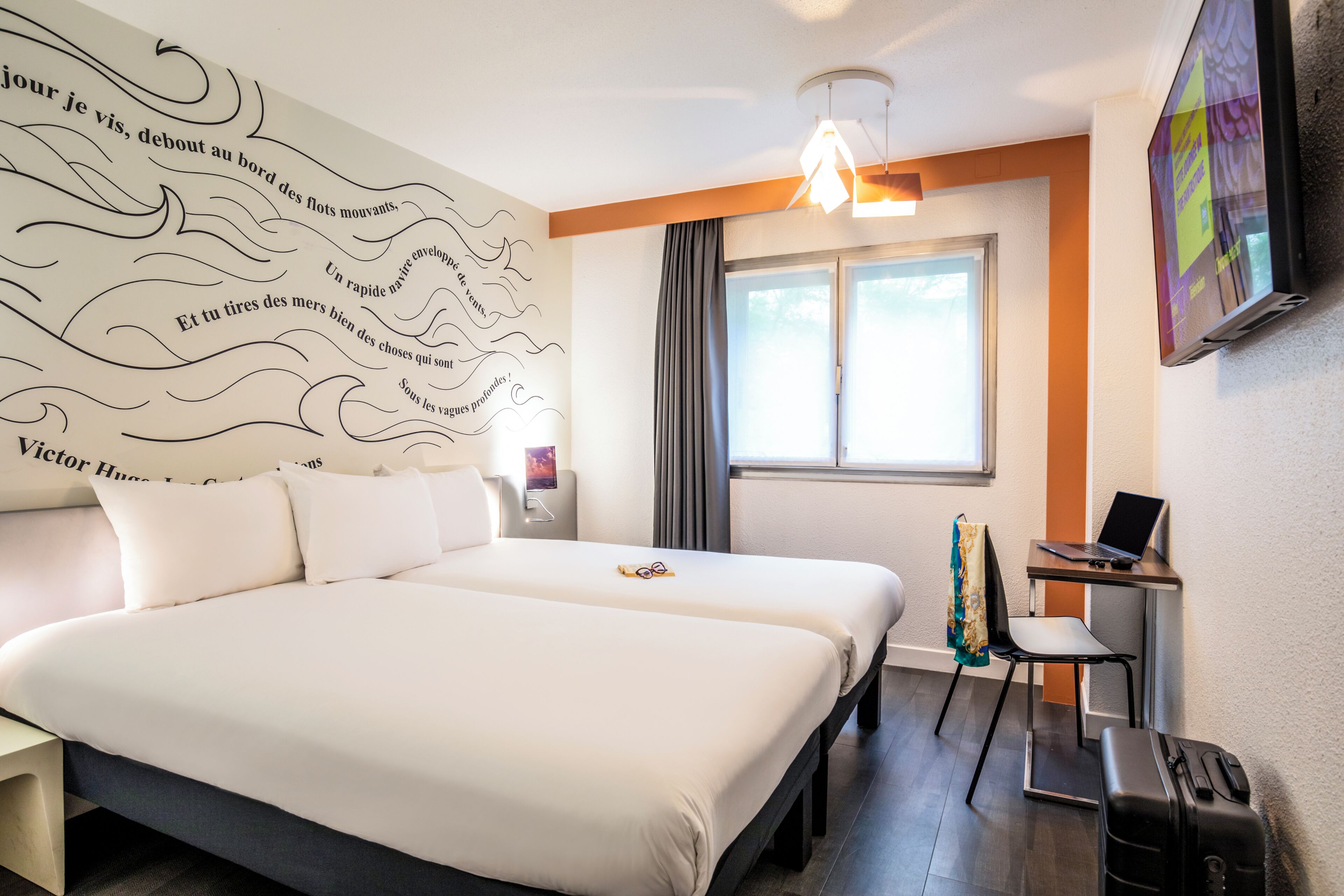 In-room safe, desk, laptop workspace, blackout curtains