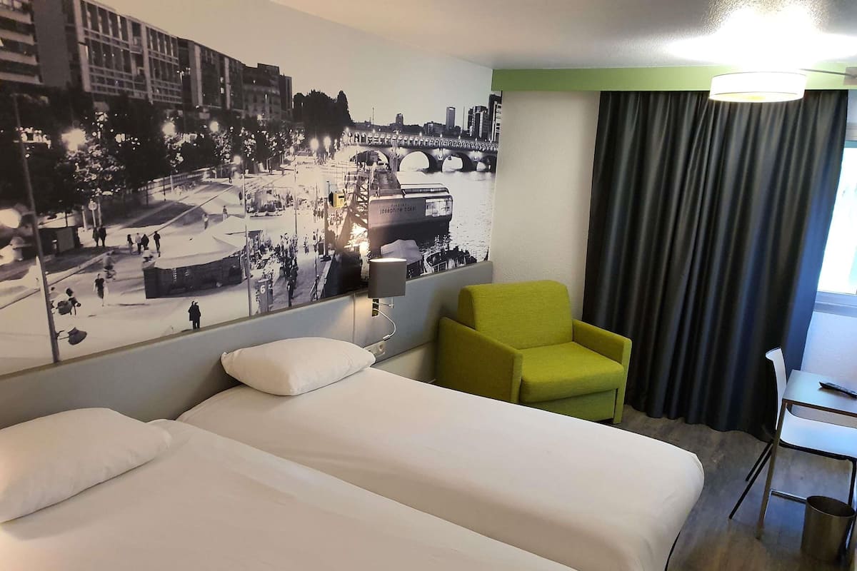 In-room safe, desk, blackout curtains, soundproofing