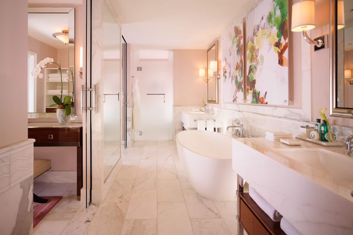 premier suite | bathroom | separate bathtub and shower, deep-soaking bathtub, free toiletries