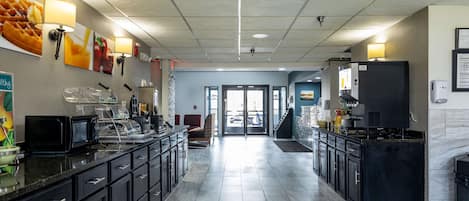 Free daily self-service breakfast