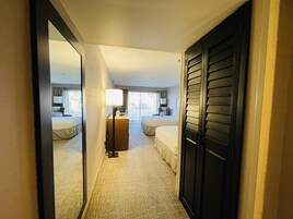 Room, 2 Queen Beds, Accessible (Roll-in Shower) | Premium bedding, in-room safe, blackout drapes, iron/ironing board