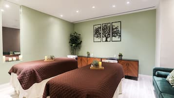 Behandelingskamers voor koppels, lichaamsbehandelingen, aromatherapie