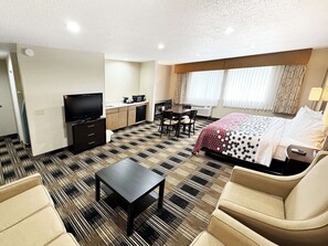 In-room safe, desk, iron/ironing board, free cribs/infant beds