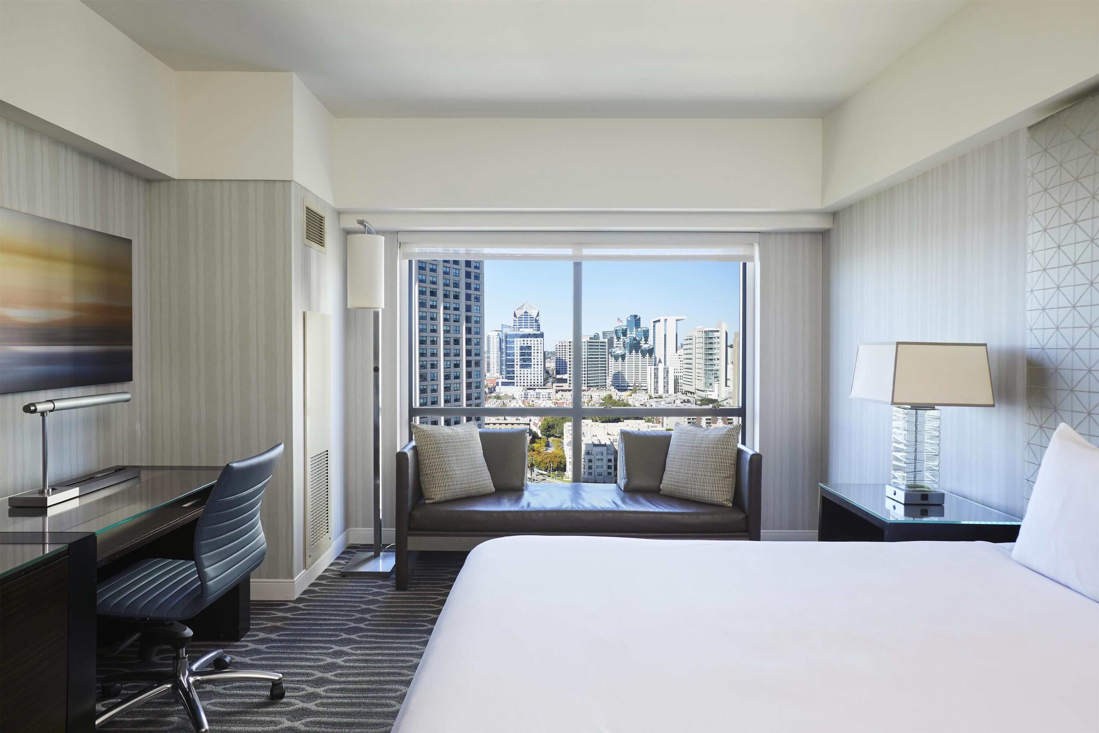 Hypo-allergenic bedding, in-room safe, desk, iron/ironing board