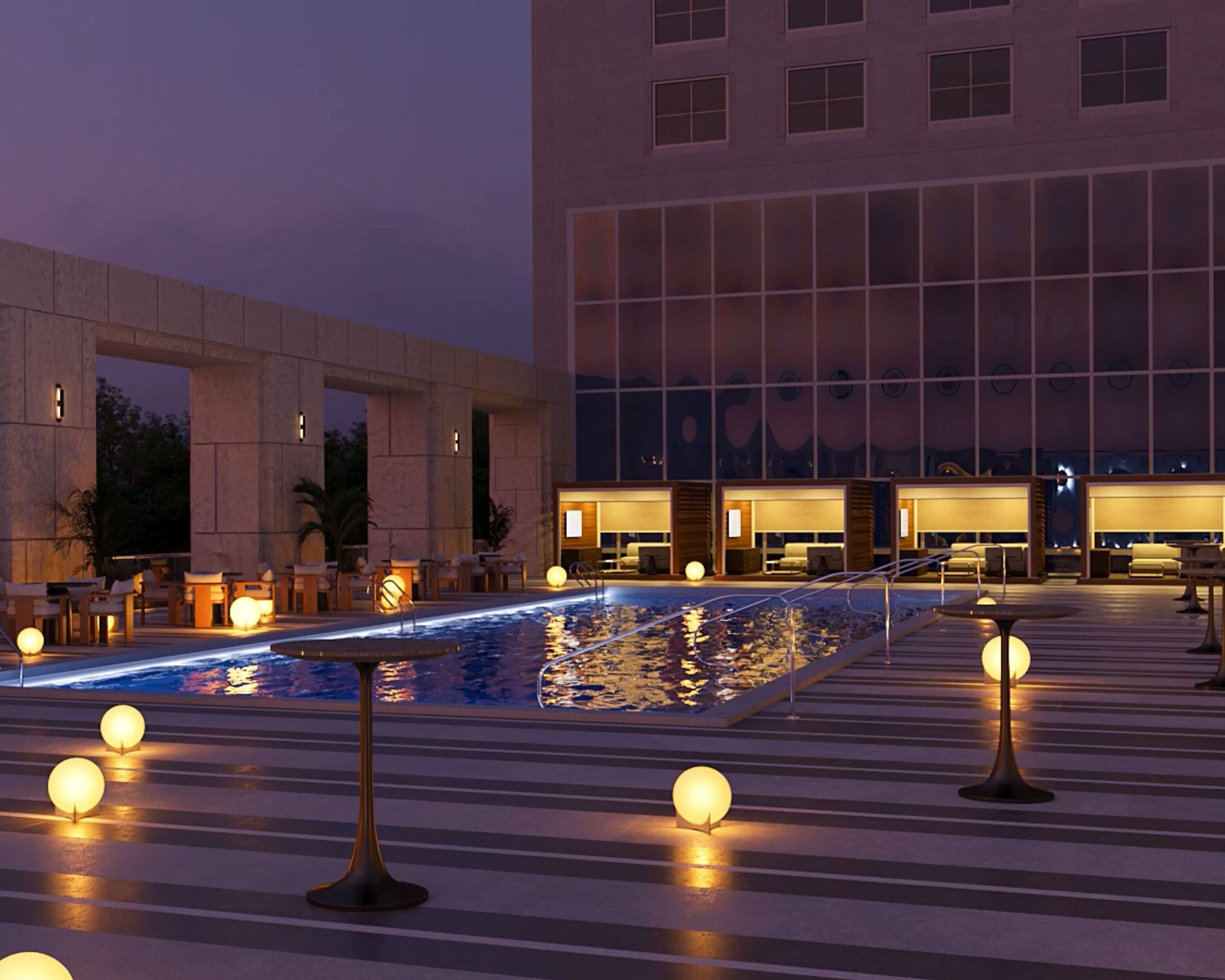 Outdoor pool, pool cabanas (surcharge), pool loungers