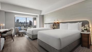 Hypo-allergenic bedding, in-room safe, desk, iron/ironing board