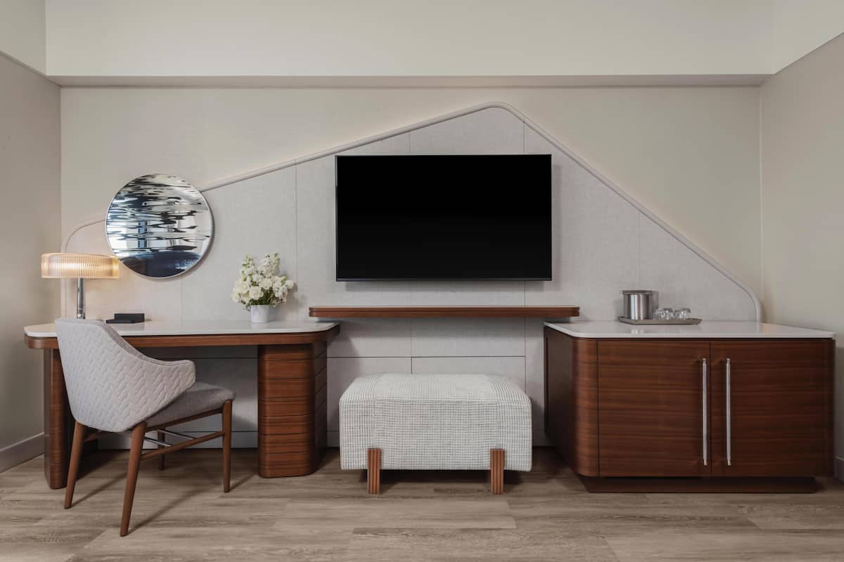 Hypo-allergenic bedding, in-room safe, desk, iron/ironing board