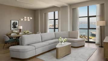 Suite (Penthouse) | Hypo-allergenic bedding, down duvets, in-room safe, desk