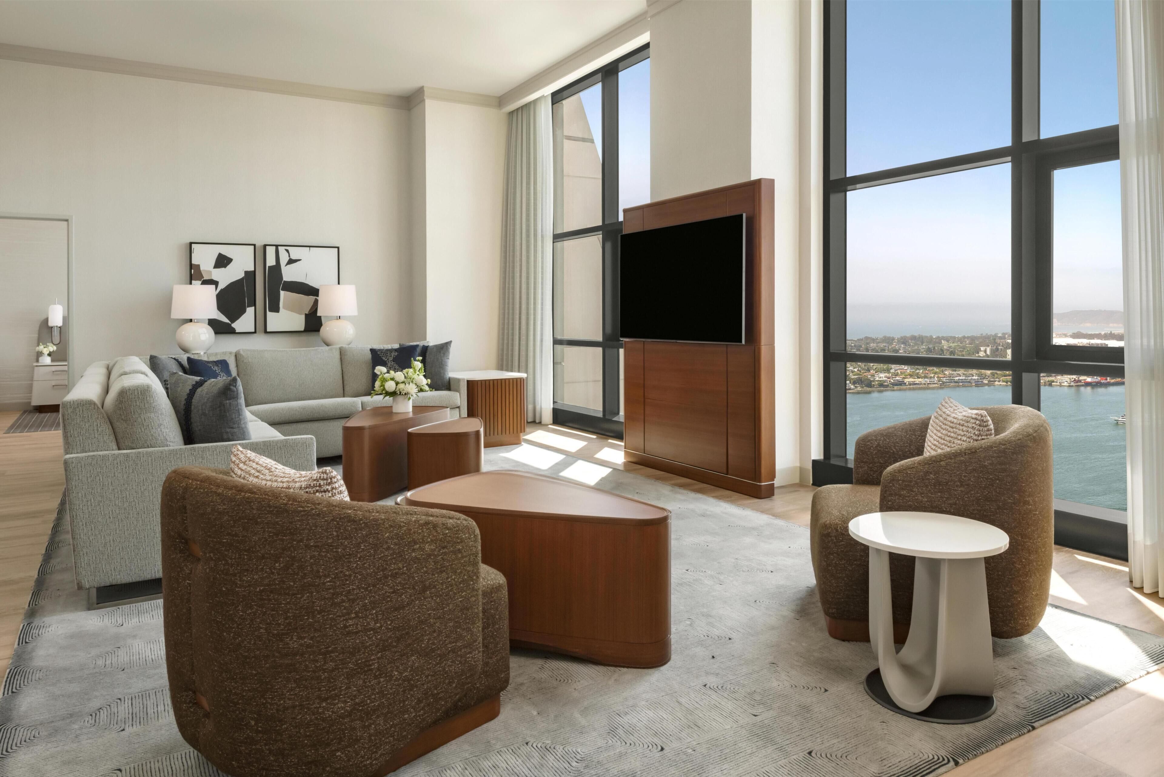 Presidential Suite | Hypo-allergenic bedding, down duvets, in-room safe, desk