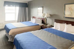 Room, 2 Queen Beds | 1 bedroom, desk, free WiFi, bed sheets