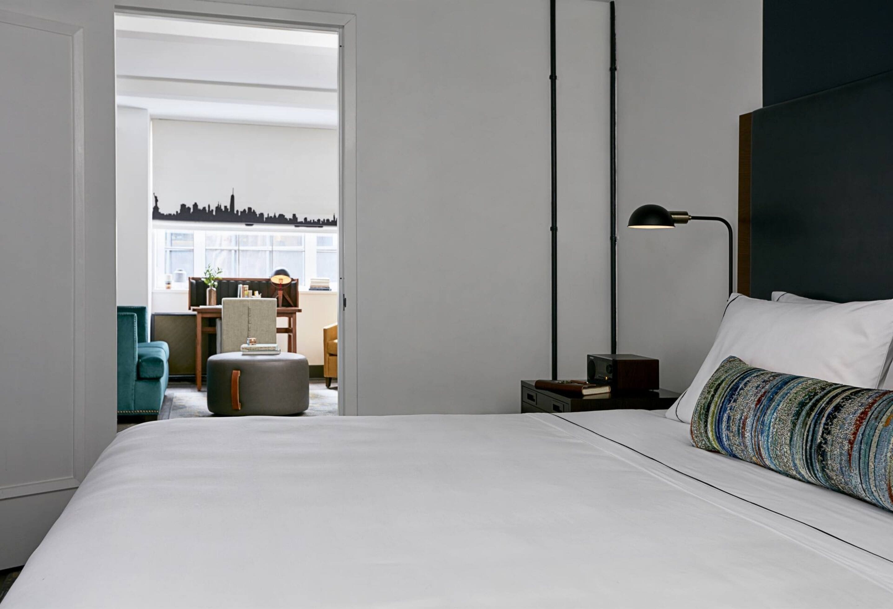 gallery suite, 1 king bed with sofa bed | premium bedding, in-room safe, desk, laptop workspace