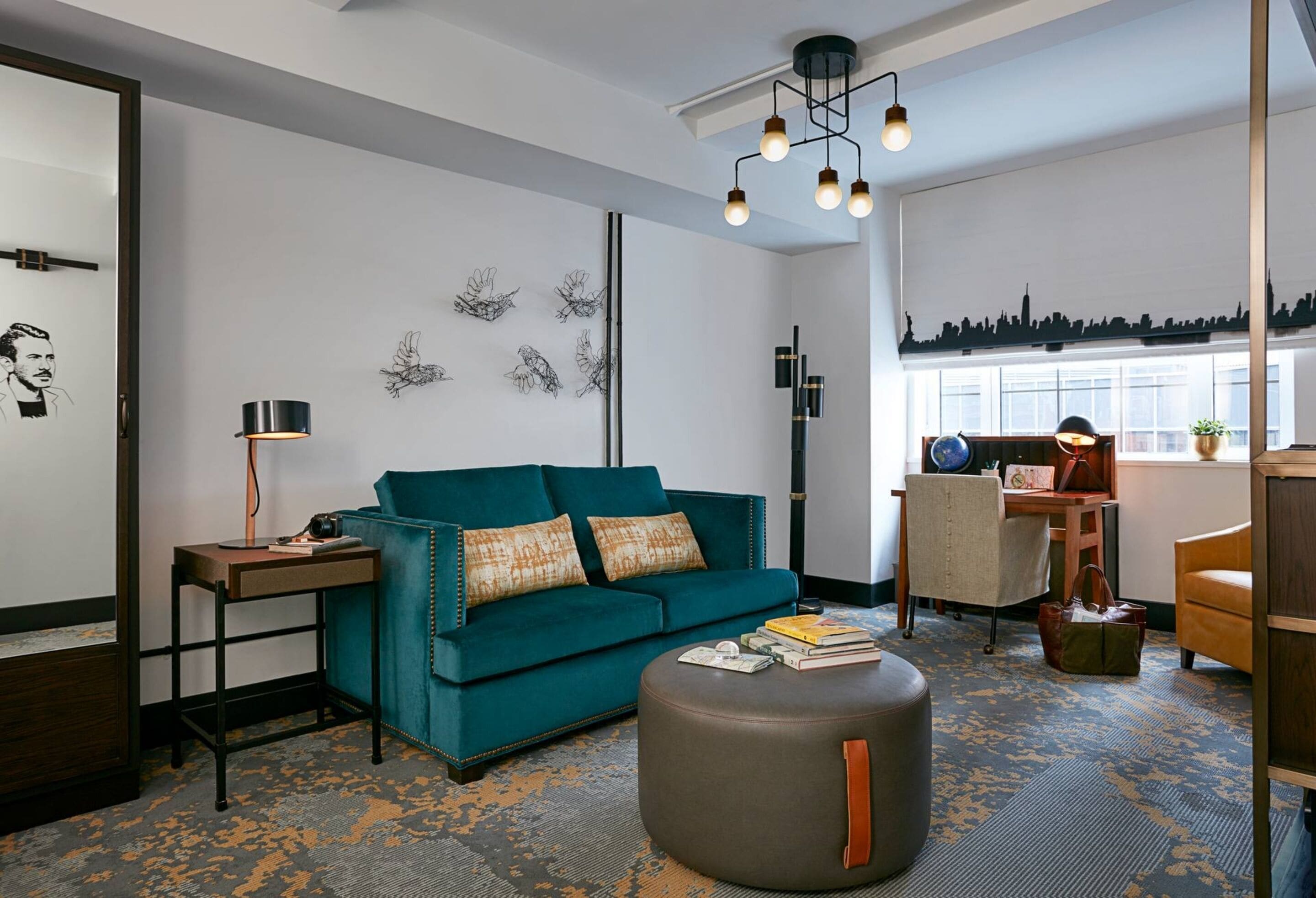 gallery suite, 1 king bed with sofa bed | living area | 50-inch lcd tv with digital channels, tv