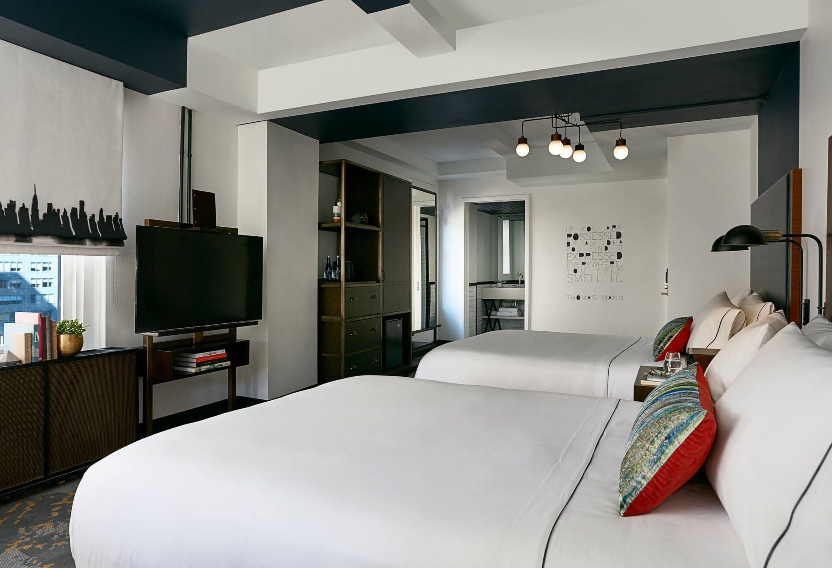 premium bedding, in-room safe, desk, laptop workspace