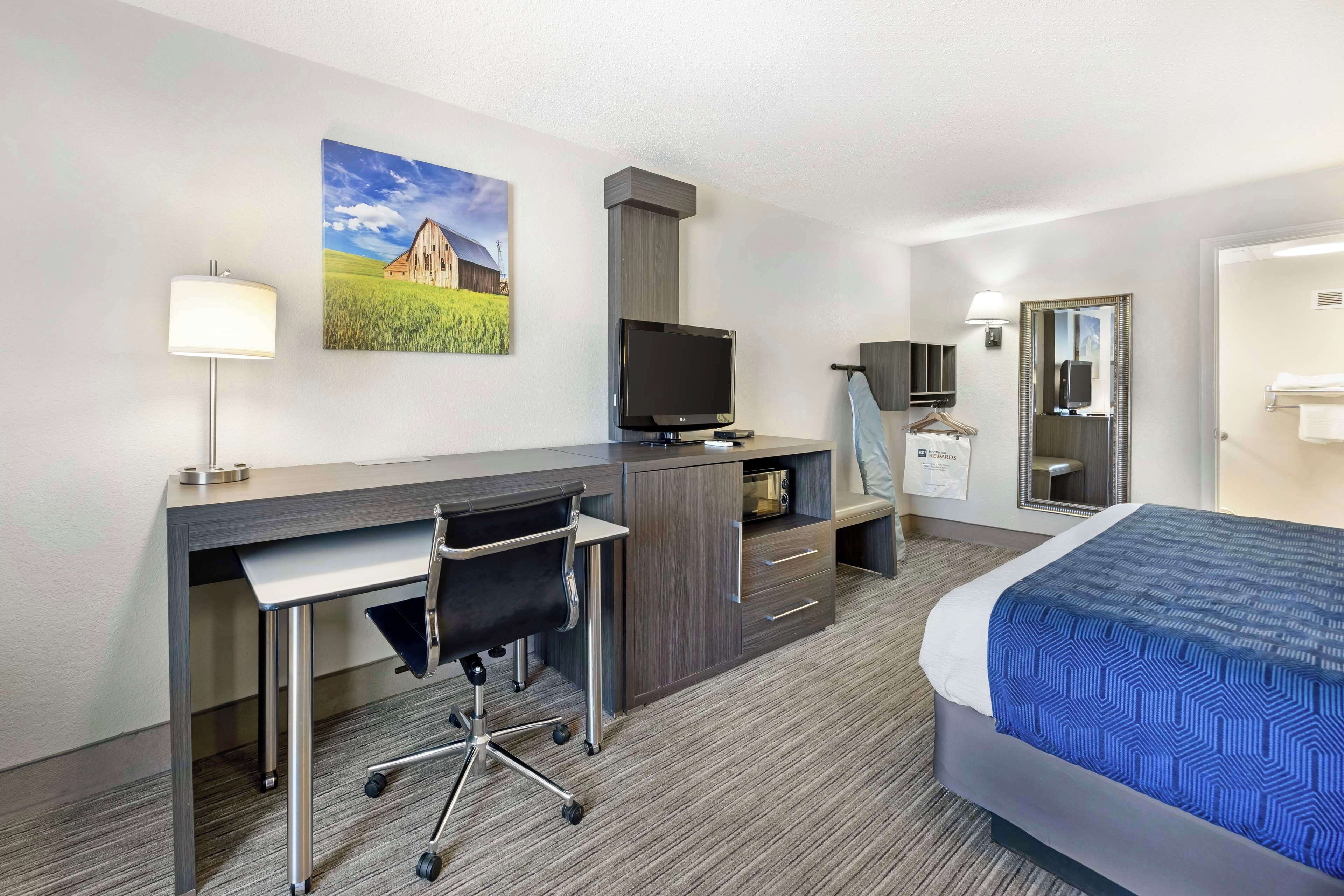 standard room, 1 king bed, accessible, bathtub (not pet friendly) | in-room safe, individually decorated, individually furnished, desk