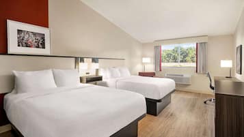 Standard Room, 2 Queen Beds, Non Smoking (Newly Renovated) | Desk, blackout drapes, iron/ironing board, free cribs/infant beds