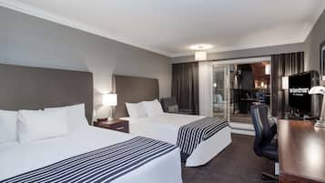 Standard Room, 2 Queen Beds (Selkirk Building) | Desk, laptop workspace, iron/ironing board, free cribs/infant beds