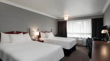 Desk, laptop workspace, iron/ironing board, free cots/infant beds