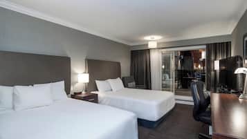 Standard Room, 2 Queen Beds (Selkirk Building) | Desk, laptop workspace, iron/ironing board, free cribs/infant beds