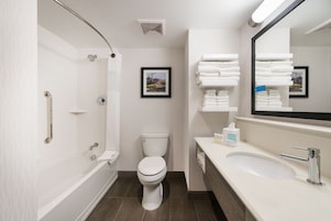 Free toiletries, hair dryer, towels, soap