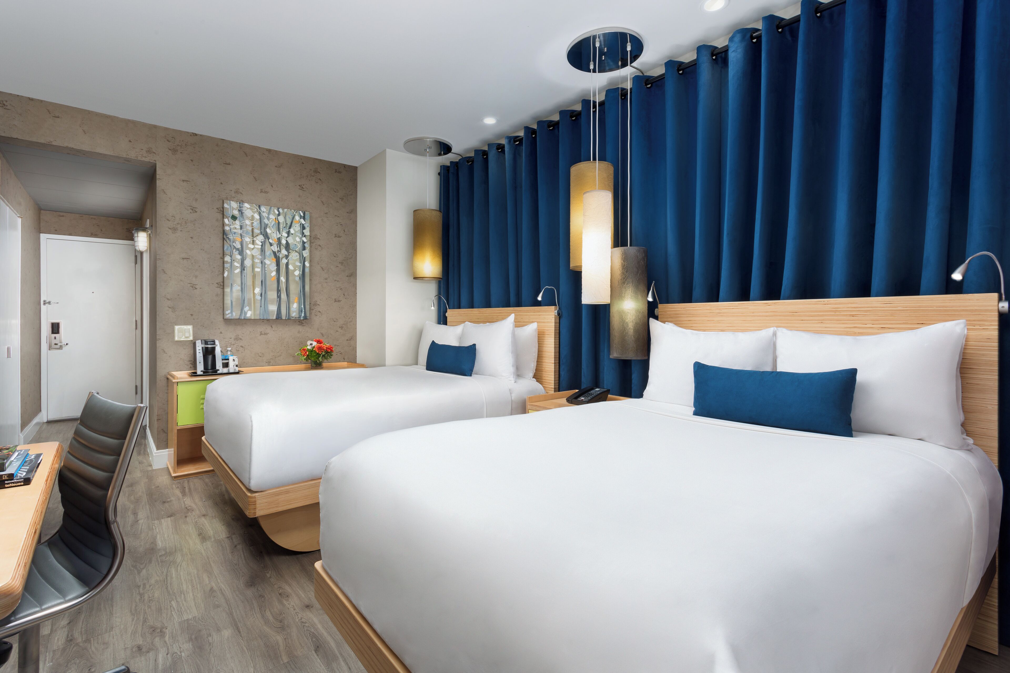 deluxe room, 2 double beds | premium bedding, down duvets, pillow-top beds, in-room safe