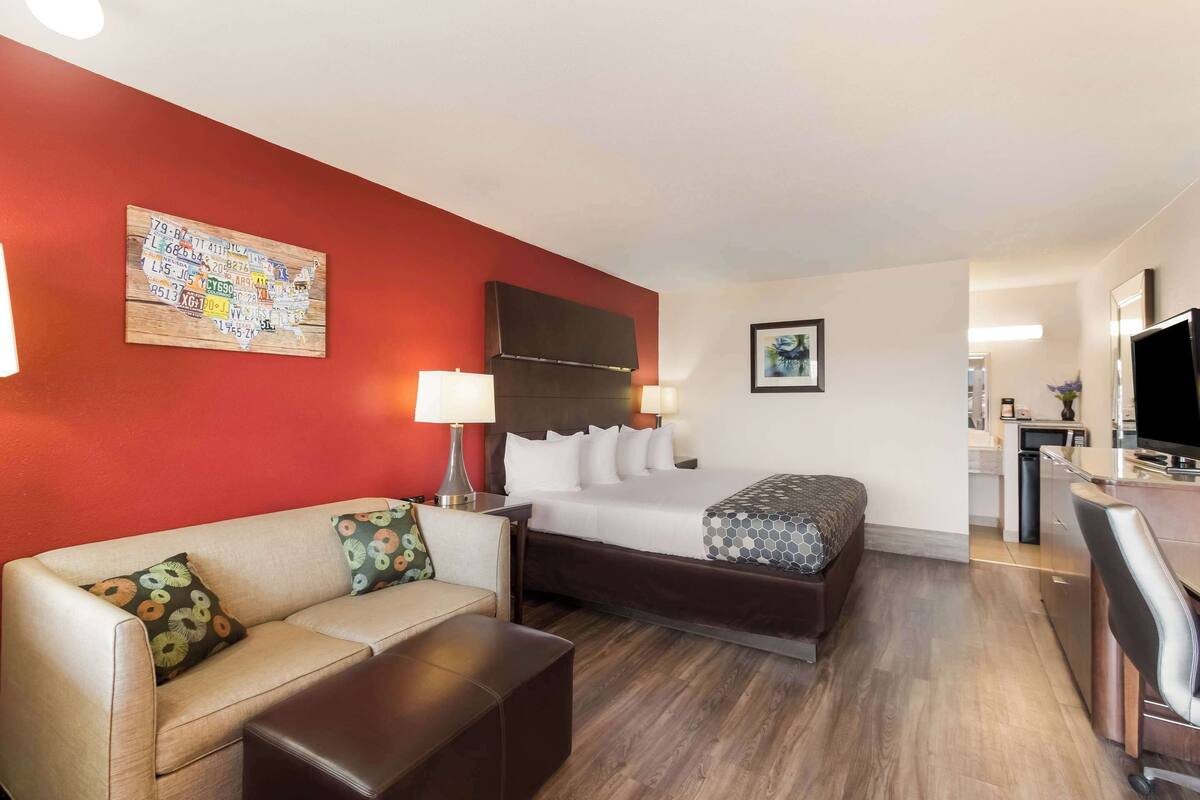 Standard Room, 1 King Bed, Smoking | Desk, cribs (surcharge), rollaway beds (surcharge), WiFi (free)