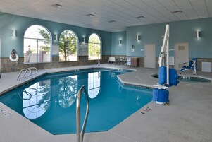 Indoor pool, open 6:00 AM to 10:00 PM, sun loungers