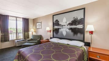 Room, 1 Queen Bed, Microwave | Desk, blackout curtains, iron/ironing board, free cots/infant beds